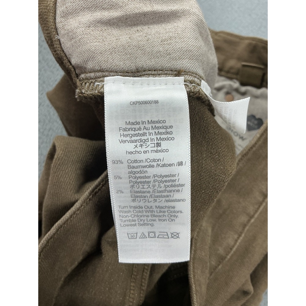 Madewell Flared Wide-Leg Jeans Womens 32 Brown Olive Raw Hem High Rise NW267 - Picture 8 of 12